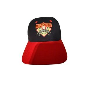 Cooperstown‎ Dreams Park Authentic Baseball Cap Hat Black Red Embroidered Logo